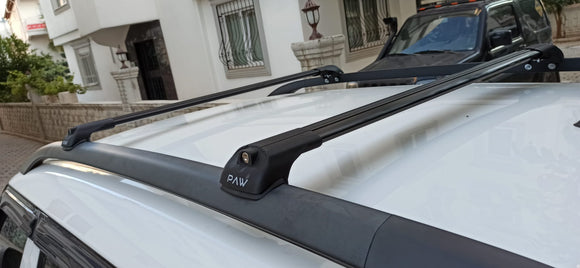 For Volkswagen Golf Alltrack 2014-2020 Roof Rack Cross Bar Raised Rail Pro 1 Silver