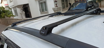 For Mercedes E Class Wagon S124 1985-1995 Roof Rack Cross Bars Raised Rail Black - 0