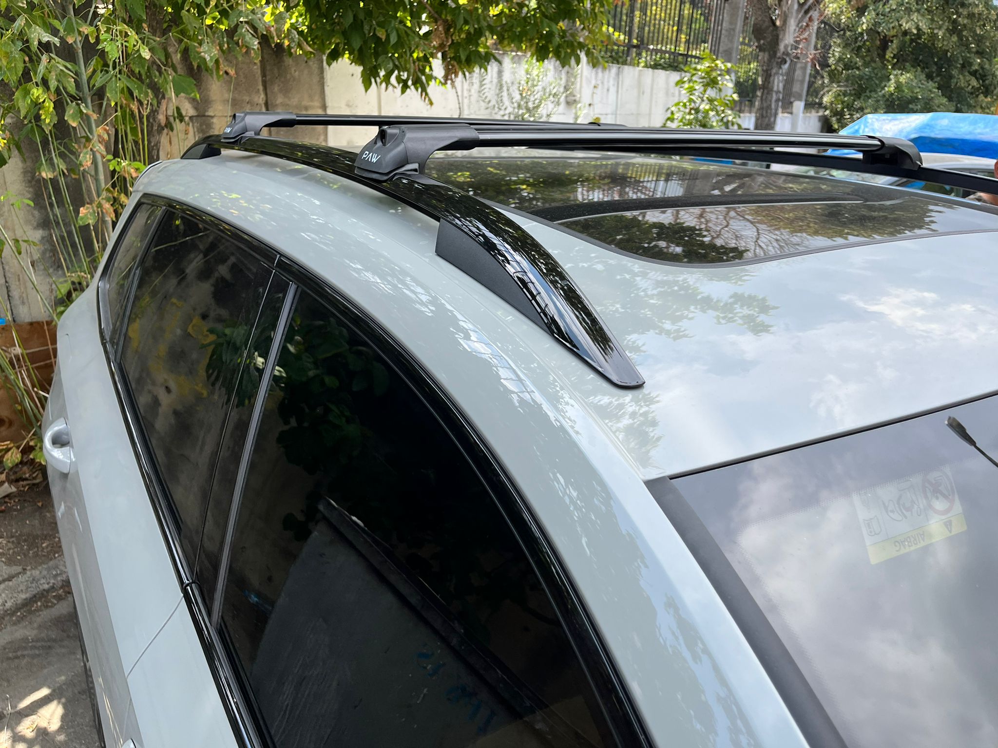 For Volvo V50 2004-2012 Roof Rack Cross Bar Raised Rail Black