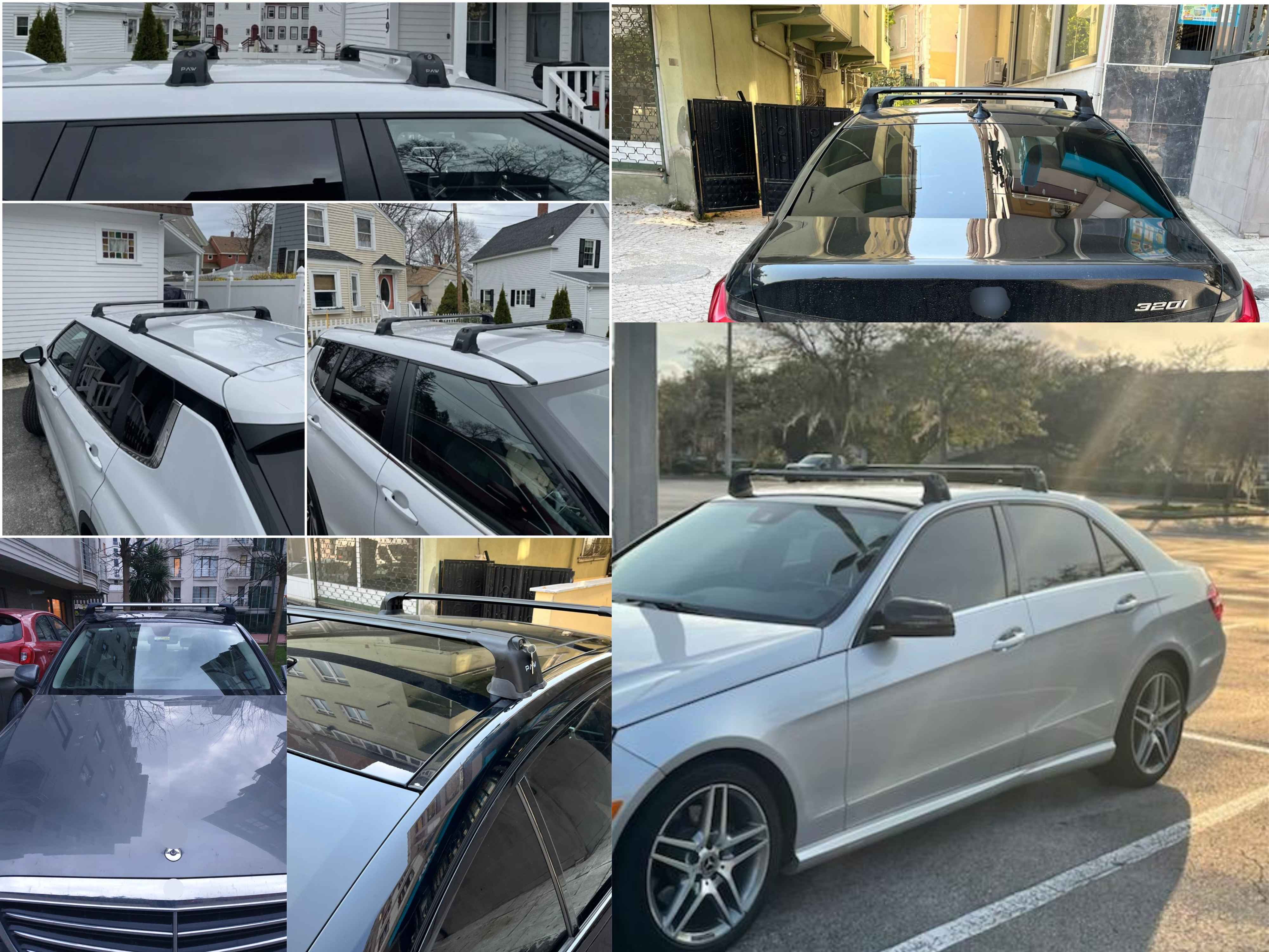Für Mercedes Benz A-Klasse W176 2012–2018, Dachträgersystem, Träger, Querträger, Aluminium, abschließbar, hochwertige Metallhalterung, Schwarz-5