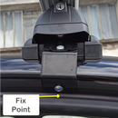 Kompatibel mit Honda Civic 5-tr Sedan Fahrzeugen 2010–2017 mit normalem Dachträger in schwarzer Farbe-4