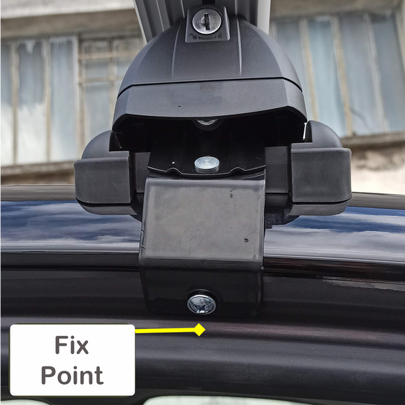 Kompatibel mit Honda Civic 5-tr Sedan Fahrzeugen 2010–2017 mit normalem Dachträger in schwarzer Farbe