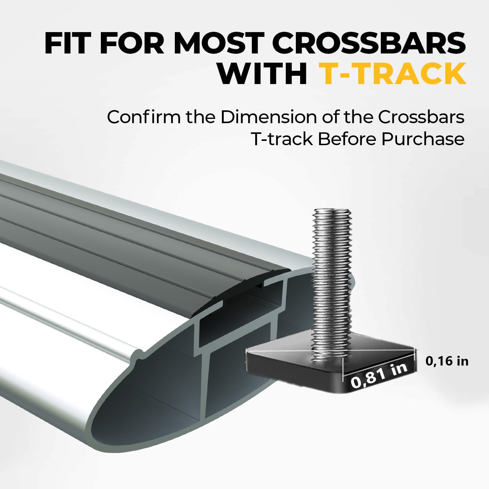 Renault 4 Roof Rack Cross Bars For of Raised Rails Black