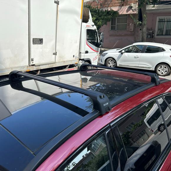 111. Kompatibel mit abschließbaren Aluminium-Dachträgern für Fahrzeuge mit Standarddach Toros Pro 1 Black