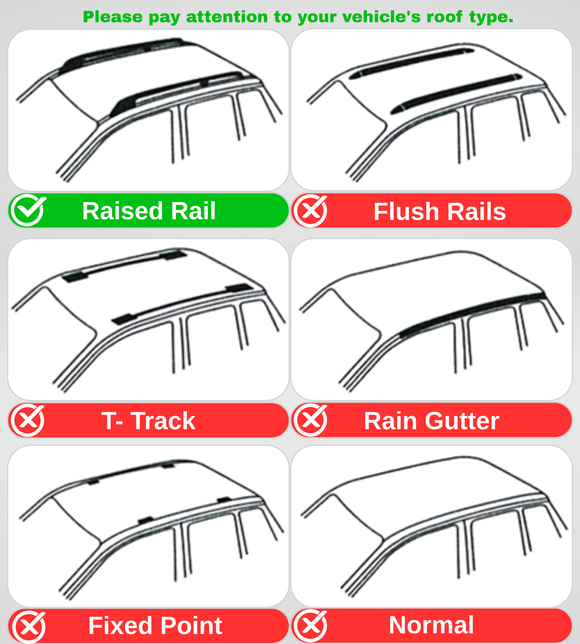 For Bmw X7 G07 (2018-2026) Roof Rack Cross Bars Raised Rail, Black