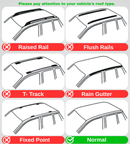 For Ford Edge (2015-2024) Roof Rack Cross Bars Normal Roof, Silver-2