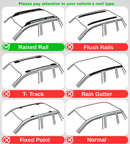For MINI Countryman 2nd Gen F60 2017-2023 Roof Rack Cross Bars Raised Rail Silver-12
