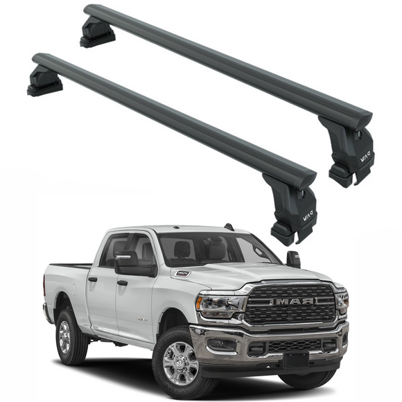 For Ram 2500 / 3500 Gen5 4dr Roof Rack Cross Bars Normal Roof, Black