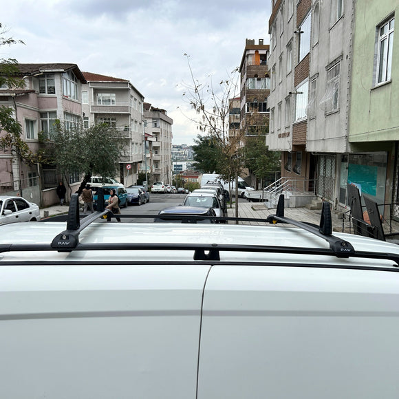 Für Dodge ProMaster City Van, Dachträgersystem, Träger, Querträger, Aluminium, abschließbar, hochwertige Metallhalterung, Silber ab 2015