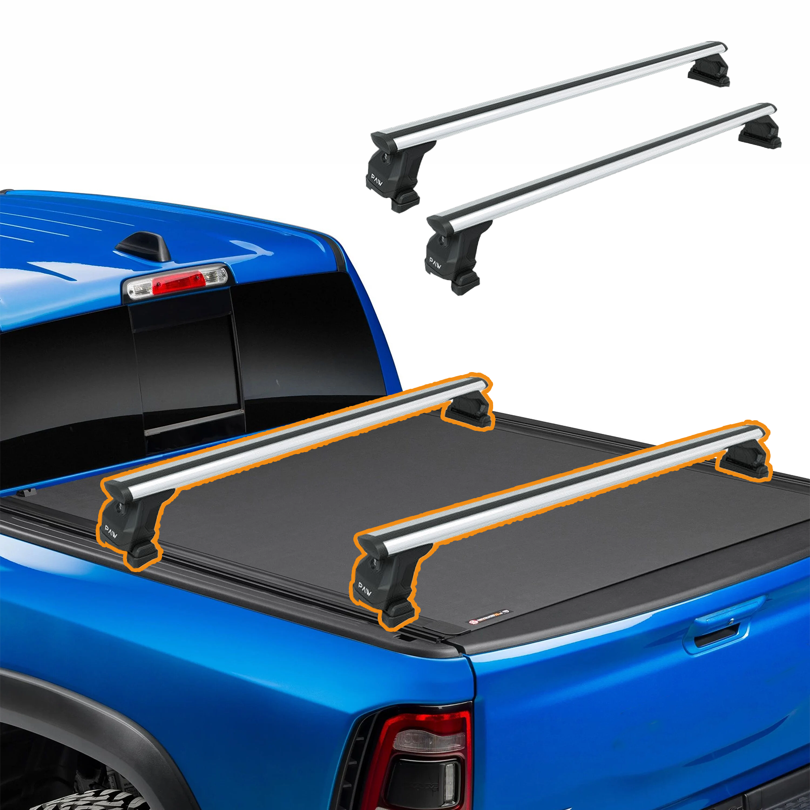 For Volkswagen Amarok Aventura 2020-2025 Bed Rack Cross Bars Silver