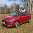 For Hyundai Accent 4th Gen HB 2012-2017 Roof Rack Cross Bars Fixed Points, Silver-2
