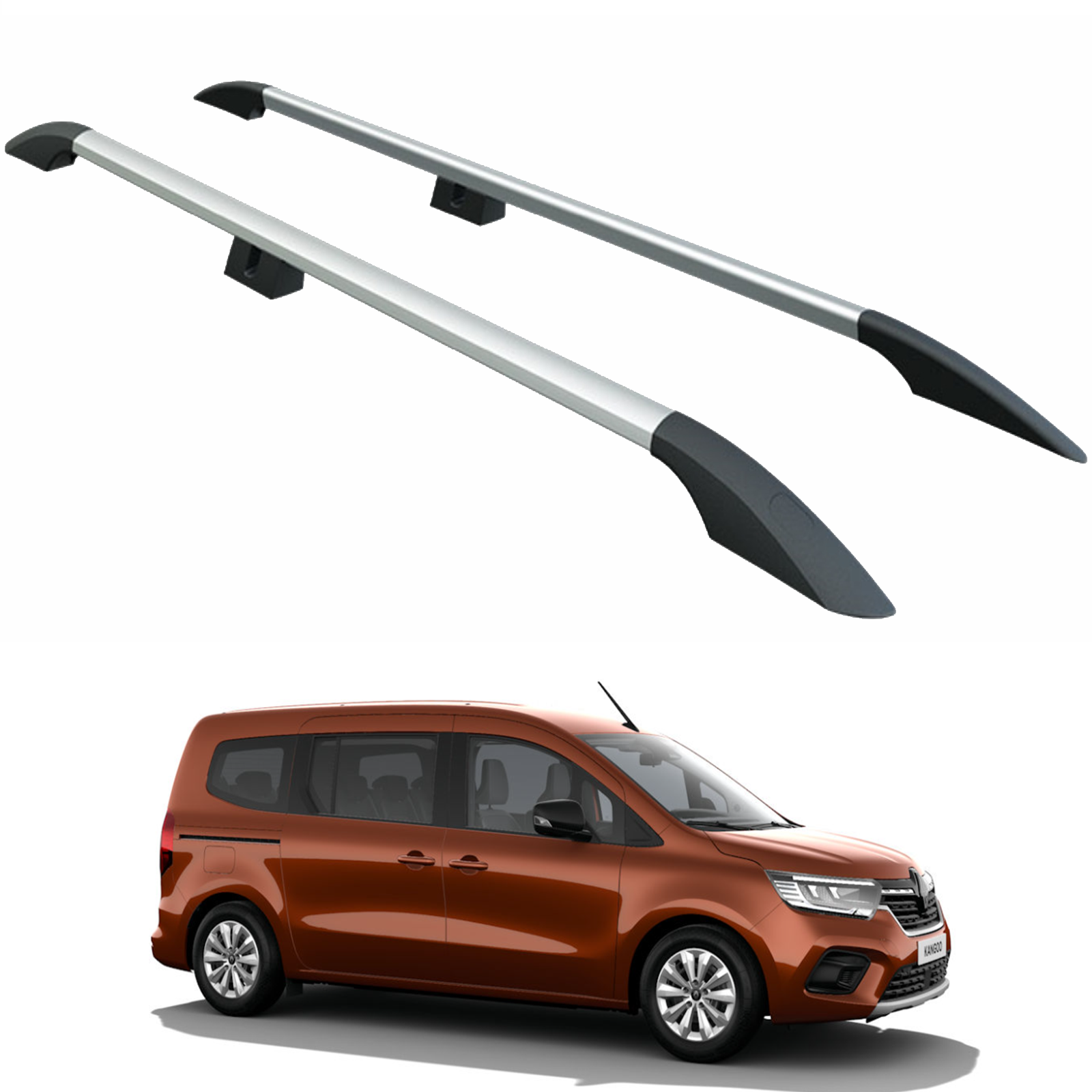 For Renault Grand Kangoo Roof Side Rails, Plus Silver