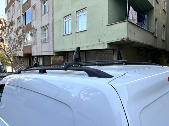 For Renault Kangoo Swb 2021-2025 Short Roof Side Rails, Plus Black