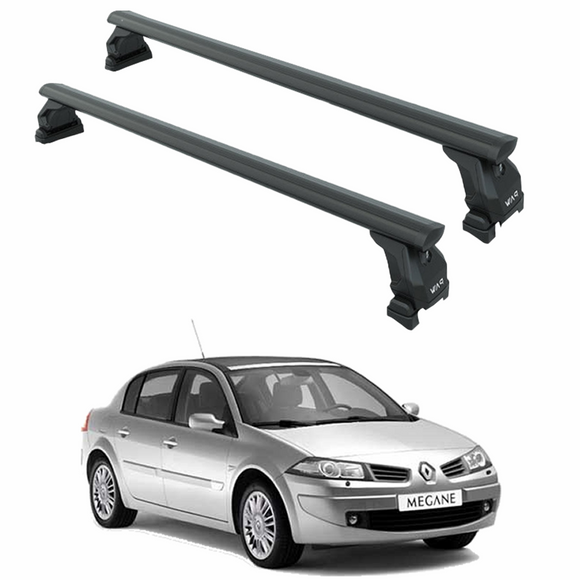 For Renault Megane 2 2002-2009 Roof Rack System Carrier Cross Bars Aluminum Black