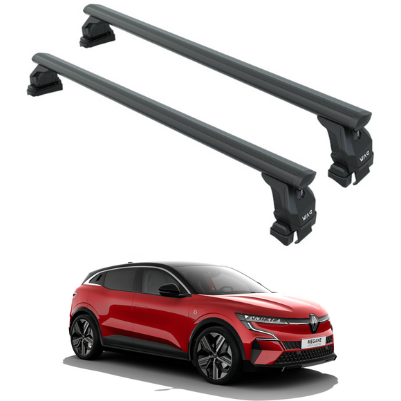 For Renault Megane E-Tech 2023-2025 Roof Rack System Carrier Cross Bars Aluminum Black