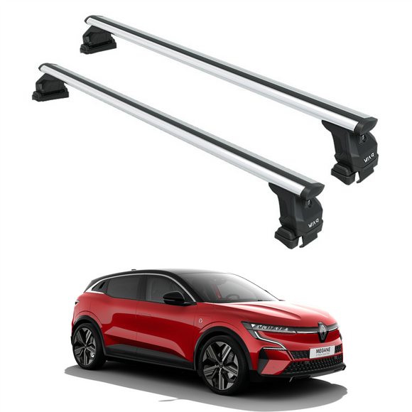 For Renault Megane E-Tech 2023-2025 Roof Rack System Carrier Cross Bars Aluminum Silver