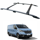 For Renault Trafic X82 LWB 2014-2025 2Pcs Roof Rack + 2Pcs Cross Bars Aluminum Black-1