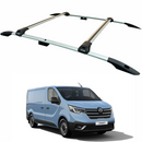 For Renault Trafic X82 LWB 2014-2025 2Pcs Roof Rack + 2Pcs Cross Bars Aluminum Silver-1