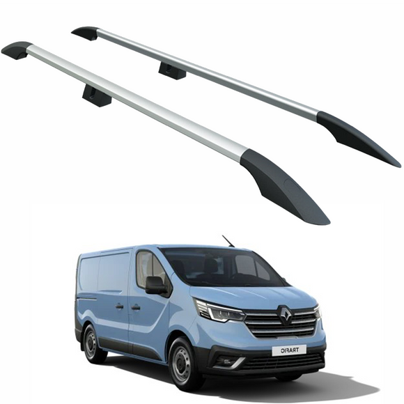 For Renault Trafic X82 SWB (2014-2025) Roof Side Rails – Plus Model, Aluminum Silver