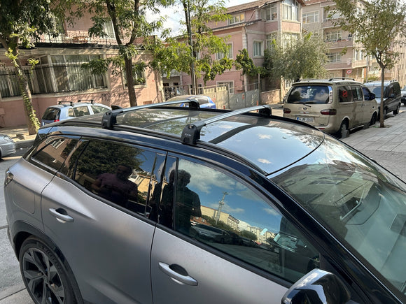 222. Kompatibel mit abschließbaren Aluminium-Dachträgern für Fahrzeuge mit Standarddach Toros Pro 2 Black