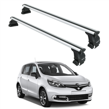For Renault Scenic 2009-2016 Roof Rack System, Aluminium Cross Bar, Normal Roof, Silver