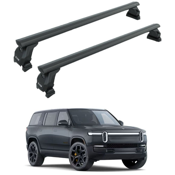 For Rivian R2 (2026-Up) Roof Rack Cross Bars Fix Point Black