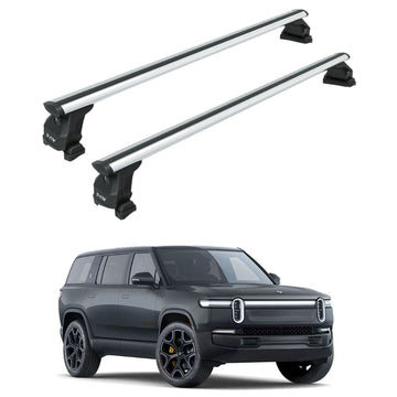For Rivian R2 (2026-Up) Roof Rack Cross Bars Fix Point Silver