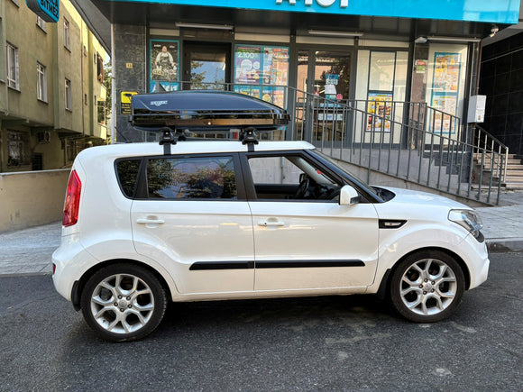 111. Kompatibel mit abschließbaren Aluminium-Dachträgern für Fahrzeuge mit Standarddach Toros Pro 1 Black