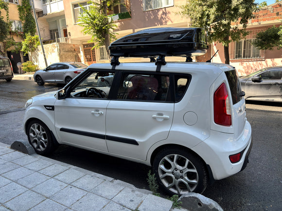 111. Kompatibel mit abschließbaren Aluminium-Dachträgern für Fahrzeuge mit Standarddach Toros Pro 1 Black