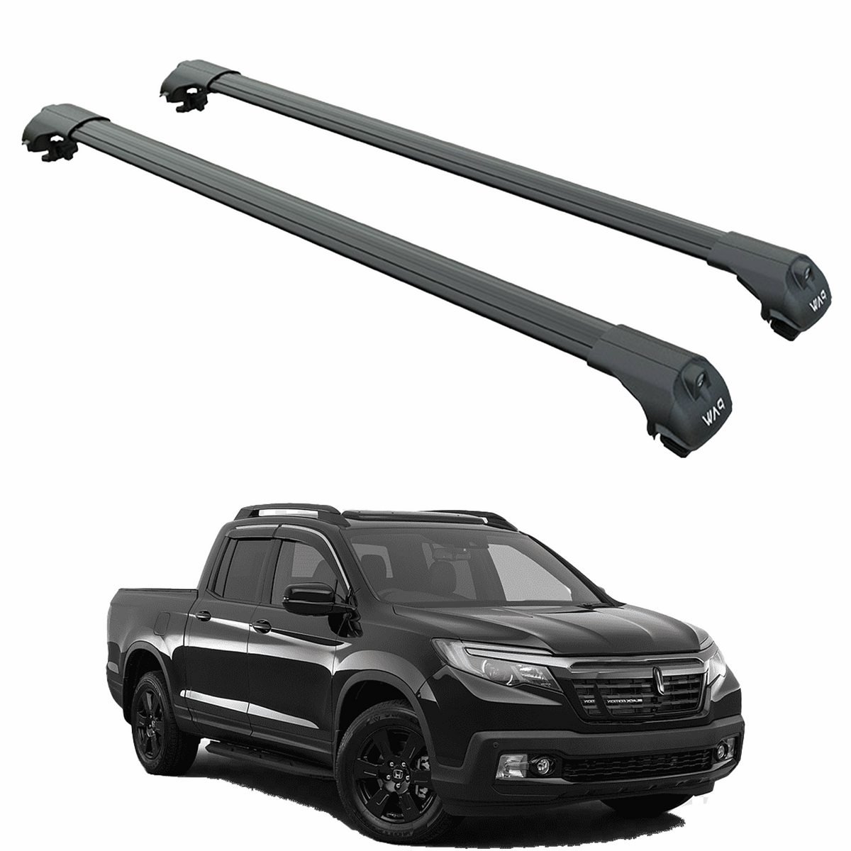 Ridge Rack Rails For Honda Ridgeline 2017-2025 Roof Rack Cross Bars Set Raised Rails Bl ...