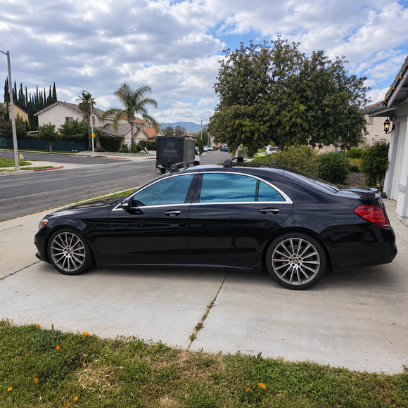 For Mercedes-Benz S-Class (W223) 2021-Up Roof Rack Cross Bars Fix Points, Silver