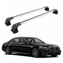 For Mercedes-Benz S-Class (W223) 2021-Up Roof Rack Cross Bars Fix Points, Silver-1