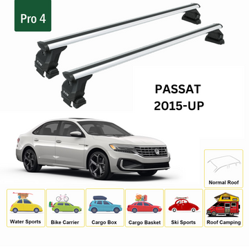 For Volkswagen Passat Sedan B6 2005-2011 Roof Rack Cross Bar Normal Roof Silver - 0