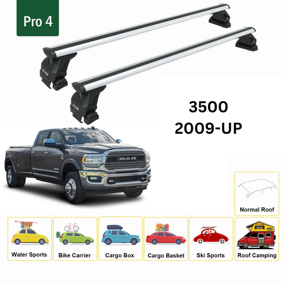 444. Kompatibel mit abschließbaren Aluminium-Dachträgern für Fahrzeuge mit Standarddach Toros Pro 4 Silver