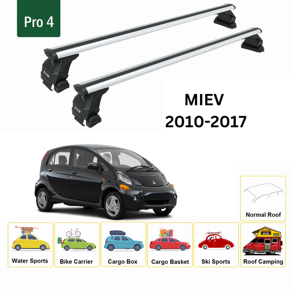 For Mitsubishi Miev 2010-2017 Roof Rack Cross Bars Normal Roof Alu Silver