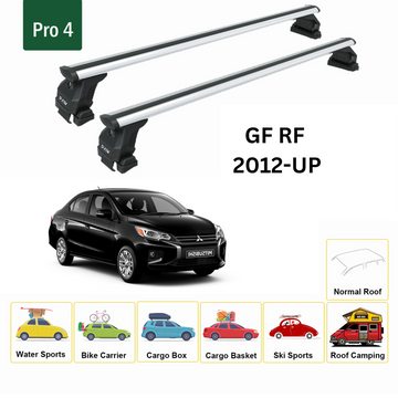 For Mitsubishi Mirage G4 2012-2024 Roof Rack Cross Bars Normal Roof Alu Silver - 0