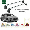 For Hyundai Elantra HB 2018-2020 Roof Rack Cross Bars Normal Roof Alu Silver-2