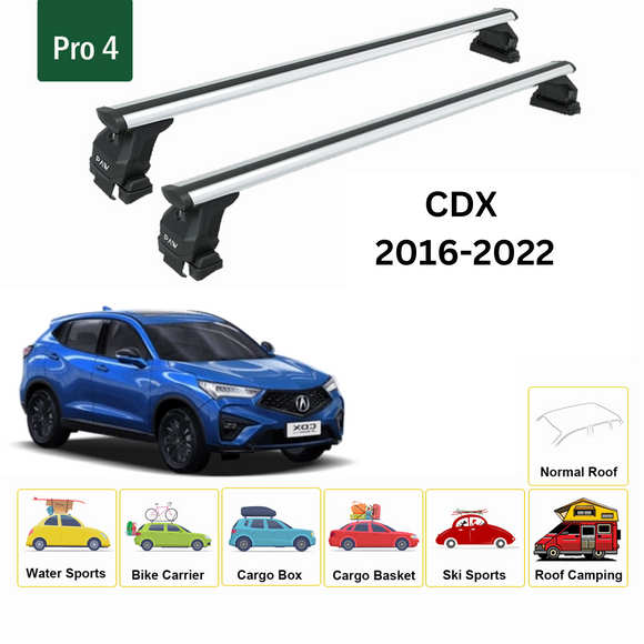 For Acura CDX 2016-2022 Roof Rack Cross Bars Normal Roof Alu Silver