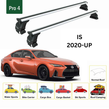For Lexus IS 2020-2025 Roof Rack Cross Bars Normal Roof Alu Silver - 0