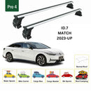 For Volkswagen ID.7 2023-2025 Roof Rack Cross Bar Normal Roof Alu Silver-2
