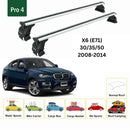 For Bmw X6 (E71) 2008-2014 Roof Rack Cross Bars Normal Roof Alu Silver-2