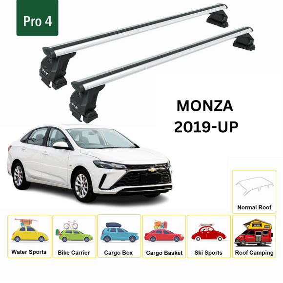 For Chevrolet Manzo 2019-2025 Roof Rack Cross Bars Normal Roof Alu Silver