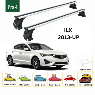 For Acura ILX 2013-2022 Roof Rack Cross Bars Normal Roof Alu Silver - 0