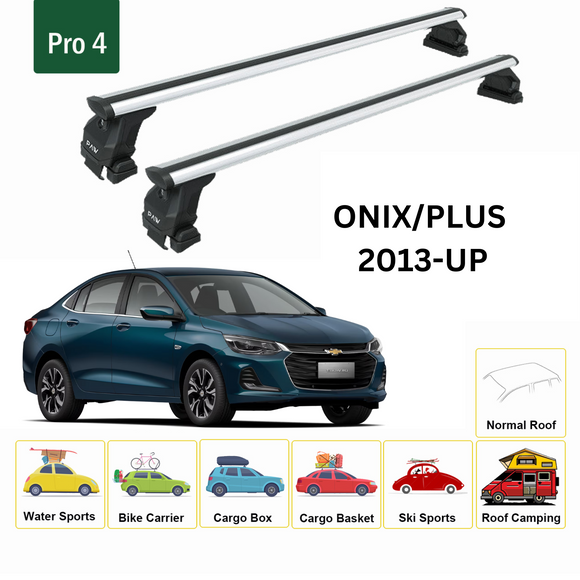 For Chevrolet Onix/Plus 2012-2019 Roof Rack Cross Bars Normal Roof Alu Silver