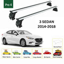 444. Kompatibel mit abschließbaren Aluminium-Dachträgern für Fahrzeuge mit Standarddach Toros Pro 4 Black-2