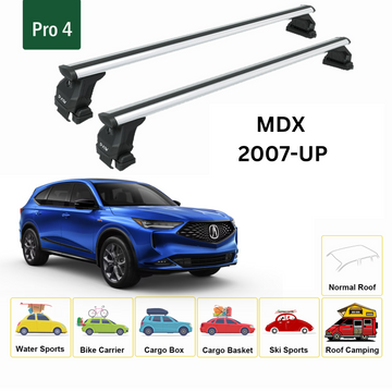 For Acura MDX 2007-2013 Roof Rack Cross Bars Normal Roof Alu Silver - 0