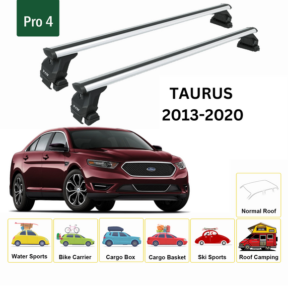 For Ford Taurus 2013-2020 Roof Rack Cross Bars Normal Roof Alu Silver