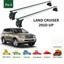 For Toyota Land Cruiser 2008-2021 Roof Rack Cross Bars Normal Roof Alu Silver-2