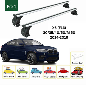 For Bmw X6 (F16) 2014-2019 Roof Rack Cross Bars Normal Roof Alu Silver - 0