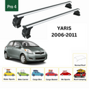 For Toyota Yaris HB 2006-2011 Roof Rack Cross Bars Normal Roof Alu Silver-2